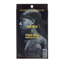 KISS Rojo Premium Bow Wow X Power Wave - Terciopelo aplastado Durag (negro)