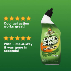 Lime-A-Way Liquid Toilet Bowl Cleaner, 16 oz bottle, Remove Lime Calcium Rust