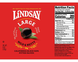 Lindsay Large Pitted Black Ripe Olives, 6 Oz