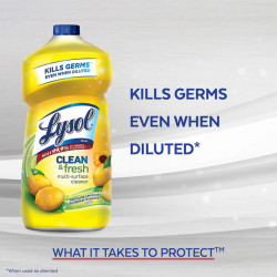Lysol Clean and Fresh Multi-Surface Cleaner Lemon Sunflower Scent 48 oz.