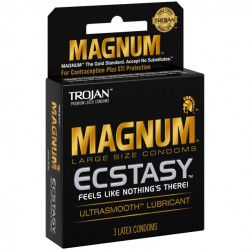 Trojan Magnum Ecstasy Latex Condoms 3 Pack