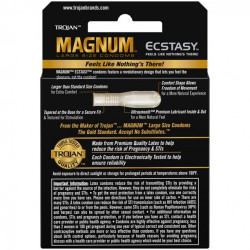 Trojan Magnum Ecstasy Latex Condoms 3 Pack