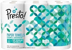 Presto! Flex A Size Paper Towel | 15 Regular Rolls