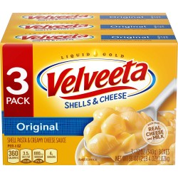 Velveeta Original Shells & Cheese Dinner |12 Oz Boxes, Pack Of 3