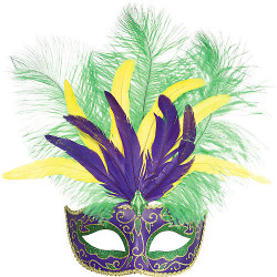 Masquerade Mask | Feather Mardi Gras
