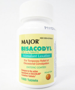 Major Bisacodyl Stimulant Laxative, 100 Enteric Coated Tablets