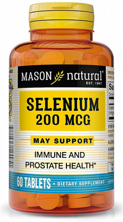 Mason Natural Selenium 200 Mcg - Antioxidant Supplement For Immune Support & Prostate Health, Essential Trace Mineral, 60 Tablets