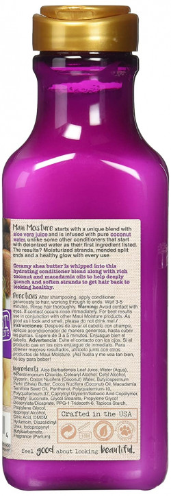 Maui Moisture Heal & Hydrate + Shea Butter Conditioner to Repair & Deeply Moisturize Tight Curly Hair with Coconut & Macademia Oils, Vegan, Silicone, Paraben & Sulfate-Free, 13 fl oz