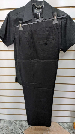 Mens Black Set Short Sleeve Shirt With Pocket & Pant Sizes S To XL