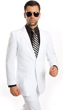 Mens Solid Muesca Solapa Tuxedo – Traje De Dos Piezas Con Chaleco A Juego & última Intervensión Calcetines