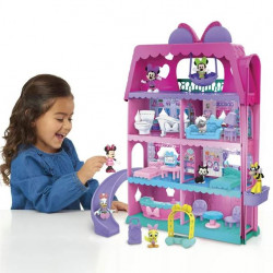 Minnie Mouse Bow-Tel Hotel, 2-Sided Playset With Lights, Sounds, And Elevator, 20 Pieces