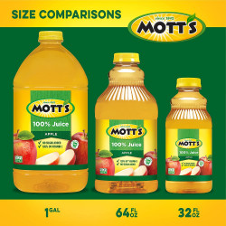 Mott's 100% Original Apple Juice, 32 Fluid Ounce Bottle Pack Of 12