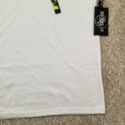 NEW Brooklyn Standard Large L Mens T Shirt Reflective Short Sleeve White