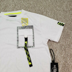 NEW Brooklyn Standard Large L Mens T Shirt Short Sleeve Reflective White