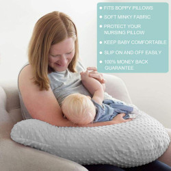 Nursing Pillows- Gray Minky