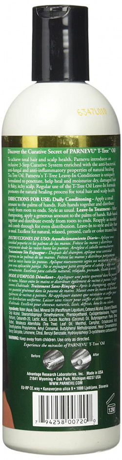 Parnevu Tea Tree Leave-in Conditioner, 12 Ounce