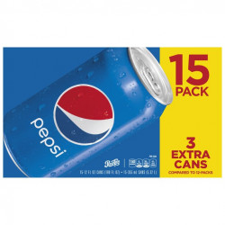 Pepsi Soda Cola 12 Fl Oz 15 Count Cans