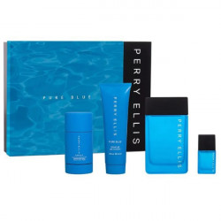 Perry Ellis Pure Blue Gift Set 4 Pc Men