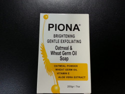 Piona Brightening Gentle Exfoliating Oatmeal & Wheat Germ Oil Soap