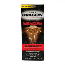 Pomada Dragon. Pain Relief Cream. Fast Acting. Analgesic for Muscles and Joints Associated with Simple Backache, Arthritis, Strains, Bruises, and Sprains. 2 Oz