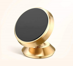 Portable 360 Degree Rotating Magnetic Mobile Holder For Car, Office, Desk, Home And Table (Gold)