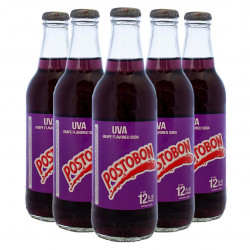 Postobón Uva Grape Flavoured Soft Drink Glass Bottle