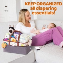 Baby Diaper Caddy Organizer by Oranzer (Grey)