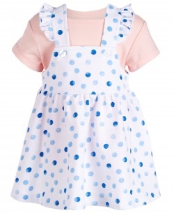 Baby Girls 2-Pc. Bodysuit & Printed Jumper Set