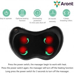 Aront Shiatsu Back and Neck Massager Pillow