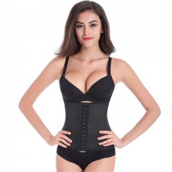 Women Latex Rubber Waist Trainer Cincher Underbust Corset Shapewear