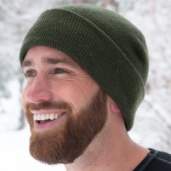 MERIWOOL Beanie Hat for Men n Women Merino Wool Ribbed Cuff Knit Beanie Hat