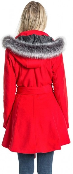 KENGURU COVE Women's wool trench coat with hood