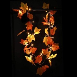 Thanksgiving Decorations Lighted Fall Garland, Thanksgiving Decor Halloween String Lights 8.2 Feet 20 LED, Thanksgiving Gift