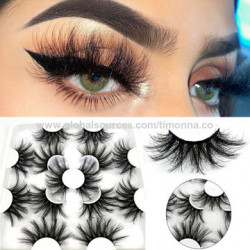 8 Pairs faux mink eyelashes 25mm lashes fluffy messy 3d mink lashes wholesale, 8 pairs natural false eyelashes extension