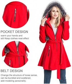 KENGURU COVE Women's wool trench coat with hood