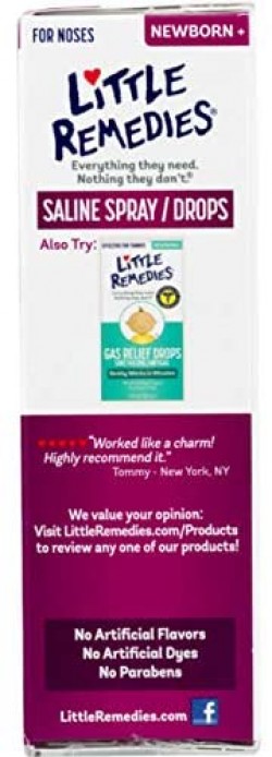 Little Remedies Saline Spray and Drops | 1 Fl Oz (Pack of 4)