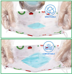 Kids Face Mask, Christmas Kids Mask, Funny Disposable Face Masks 50 Pack-Kids