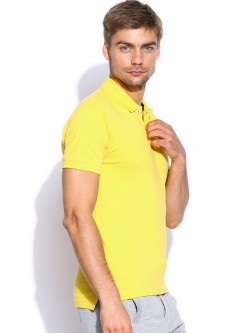Yellow Cotton Polo Shirt
