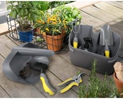 Jardiner Outdoor Gardening Tool Set in Plastic Gardening Box