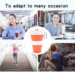 Collapsible reusable Travel Folding coffee cup