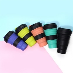 Silicone make travel folding coffee cup
