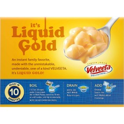 Velveeta Original Shells & Cheese Dinner |12 oz Boxes, Pack of 3