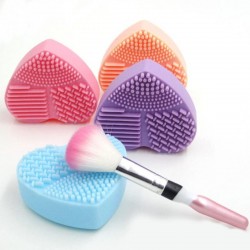 Silicone makeup applicator brush cleaner