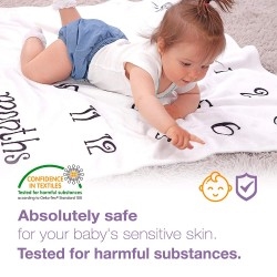 Super Soft Photography Baby Monthly Blanket | Baby Shower Gift for Boys, Girls