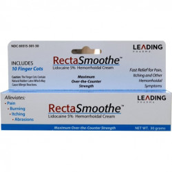 RectaSmoothe Lidocaine 5% Hemorrhoidal Anesthetic Cream, Fast Relief For Pain 30 G