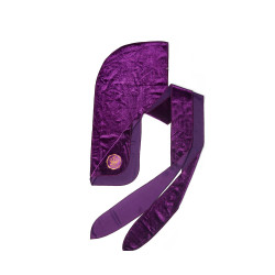 Red by KISS Bow Wow Power Wave - Terciopelo de lujo Durag morado HDUPPV02