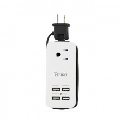 Reiko Universal 4-port USB AC Travel Wall Charger 4A 5V - White