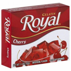 Royal Gelatin, Fat Free Dessert Mix, Cherry 1.4 Ounce Box
