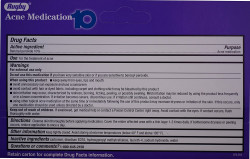 Rugby Benzoyl Peroxide Acne Medication Gel 10%, 1.5 Oz