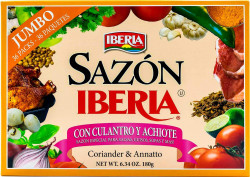 Sazon Iberia  Pack with Coriander and Achiote 3.52 Oz 20 Packs
